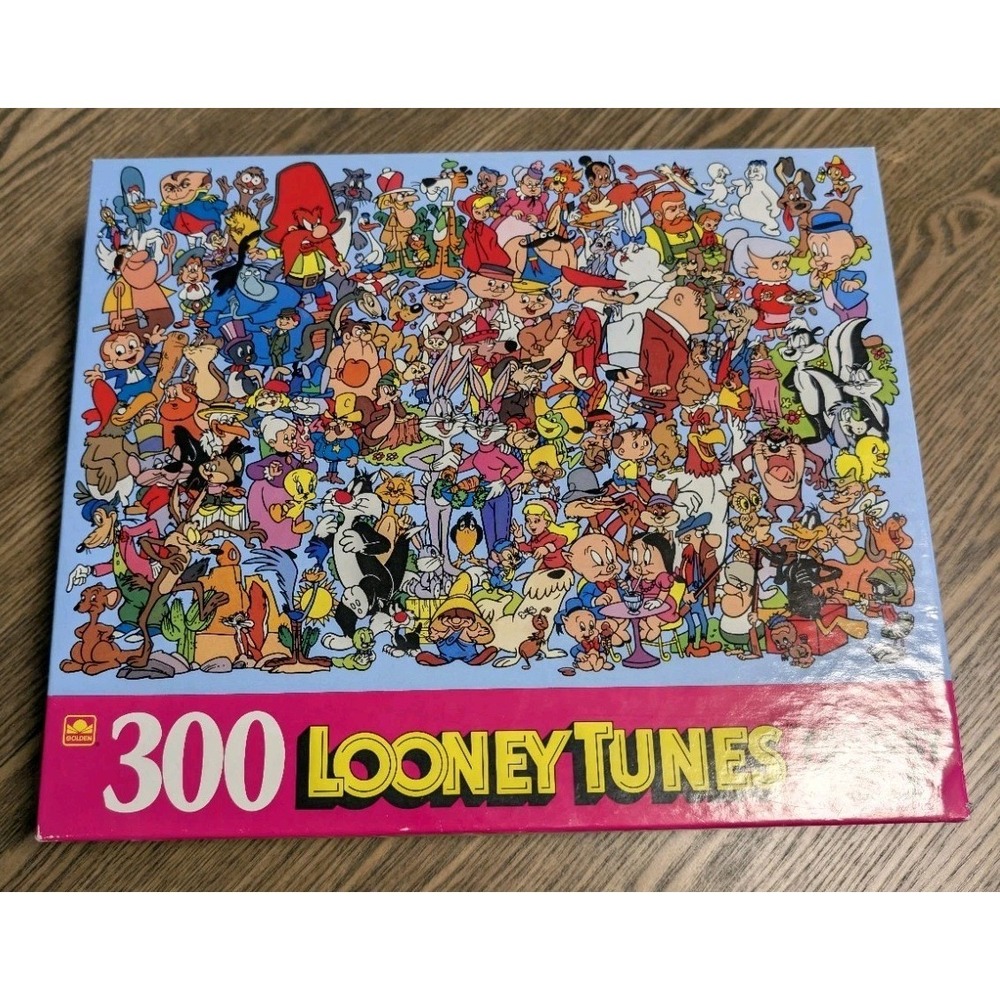 VTG 1990 Looney Tunes Fantasy Puzzle 300 Pcs Warner Brothers Golden COMPLETE